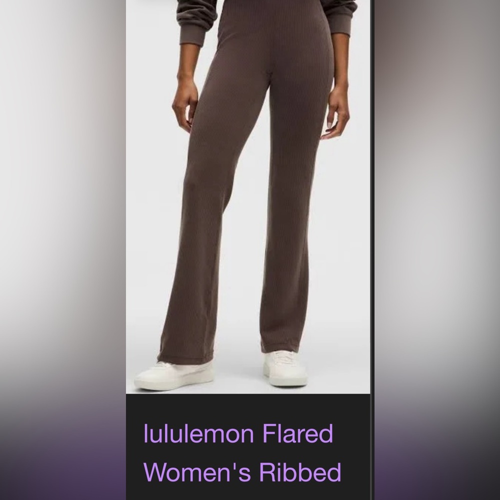 Lululemon flared leggings soft stream ribbed